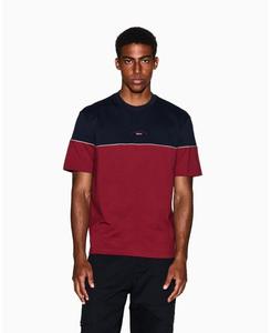 Мужская футболка с вышитым логотипом в стиле колор-блок A|X Armani Exchange, Deep Navy Pomegranate