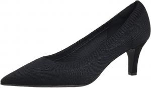 Женские туфли на каблуке-кошке, зауженный носок, вязаные, удобные, повседневные, для вечеринки, закрытый носок, низкий каблук, нарядные туфли ZPRGZPG, Black