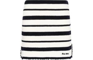 Юбка Miu Miu, черный/белый