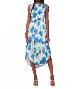 Принтованный сатиновый сарафан в цвете лайм CHARLIE B, Lime