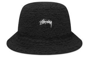 Stussy Черная полиэстеровая панама для мужчин