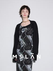 Жакет женский MSlan с неровными лацканами, черный