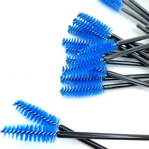 ForMe, Щеточка для ресниц, ручка нейлон, черный, щетина синяя (упаковка 50 шт.)