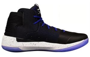 Баскетбольные кроссовки мужские высокие белые/королевские синие/зеленые папоротники Under Armour