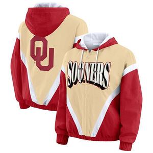 Женская худи-ветровка Oklahoma Sooners с золотыми и малиновыми вставками на молнии Wear By Erin Andrews