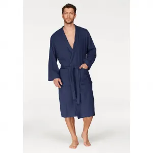 Мой домашний унисекс-халат Travel, идеально для сауны и спа, гостиничный халат, утренний халат 1 шт., для женщин и мужчин, легкая ткань, длинный халат, размеры S-3XL My Home, Marine