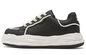 Lee Дышащие низкие скейтерские кроссовки для увеличения роста мужские черные, цвет Black