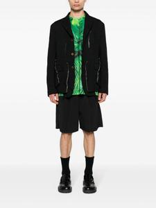 Однобортный пиджак с зубчатыми лацканами Comme des Garçons Homme Plus, черный