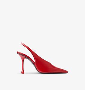 Туфли-Лодочки Isa 95 из кожи с открытой пяткой и каблуком Jimmy Choo, красный