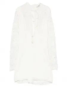 Платье мини с завязками на воротнике MANURI, белый