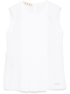 Marni блузка со складками, белый
