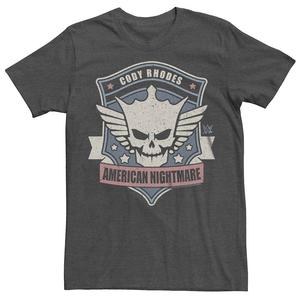 Мужская футболка с изображением значка WWE Cody Rhodes American Nightmare Licensed Character, цвет Charcoal Heather