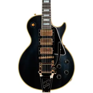 Электрогитара Gibson Custom 1957 Les Paul Custom Reissue с 3 звукоснимателями, системой Bigsby и отделкой VOS, эбеновое дерево