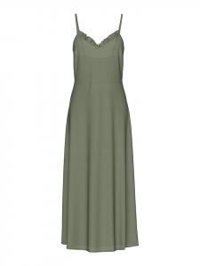 Платье до колена Pieces, оливковый