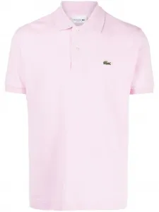 Рубашка поло с нашивкой-логотипом Lacoste, розовый