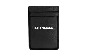 Balenciaga Cash Magnet 2 Card Slots Phone Card Holder Black/White
