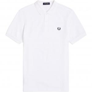 Поло с коротким рукавом с вышивкой лаврового венка FRED PERRY, белый
