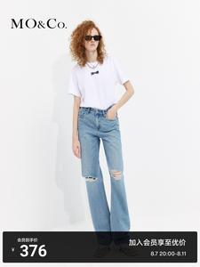 Свободная футболка Moco с принтом банта, черный