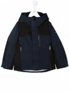 Куртка в стиле колор-блок с капюшоном Woolrich Kids, синий