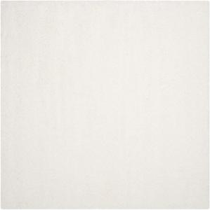 Ковер SAFAVIEH, 92 x 92 см, Santa Monica Shag Collection квадратный, White, современный дизайн, идеально для помещений с высокой проходимостью в спальне, столовой и кухне (SGN725-1010-3SQ)