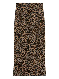 Юбка с леопардовым принтом A Paper Kid, коричневый