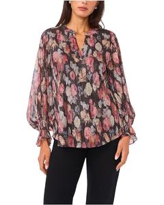 Женская блузка Vince Camuto V-Neck Balloon Sleeve, Rich Black