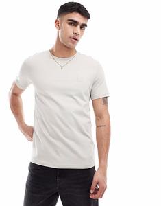 Футболка свободного кроя с логотипом BOSS Orange Tales бежевого цвета