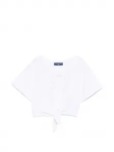 Футболка с вырезами Ermanno Scervino Junior, белый