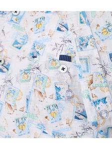 Повседневная рубашка с короткими рукавами синего цвета CASAMODA