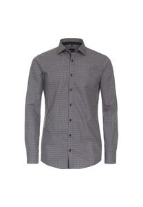 Рубашка с деловым принтом современный крой Venti, черный