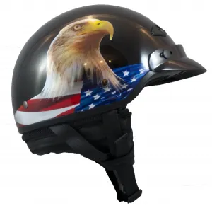 Шлем LS2 Bagger Murica Eagle (XS) LS2 Helmets, глянцевый черный