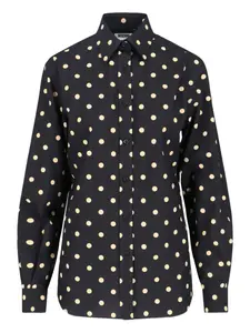 Рубашка в горошек на пуговицах Moschino, черный