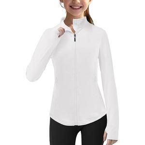 Детская спортивная куртка с длинным рукавом на молнии и карманами для защиты от солнца Maxxis Merch, White