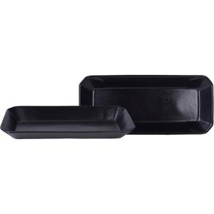 Сервировочная чаша Tray Kebab, 2 шт., из керамики, чаша для закусок, актуальный тренд стрит-фуд Creatable, черный