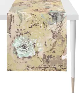 APELT дорожка для стола "Noemi - осеннее время, осеннее украшение, осень ", (1 шт.), цифровая печать 46х135 см, серо-коричневый/бежевый