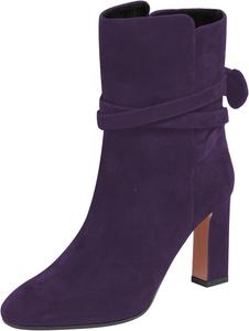 Женские ботильоны FSJ с круглым носком и перекрестной застежкой-бабочкой, массивный каблук, искусственная замша, осень-зима, праздничная обувь, размеры 4-16 США, Purple