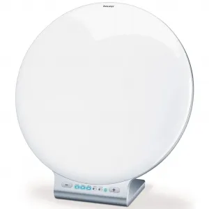 Лампа дневного света TL 100 с интенсивностью света 10 000 Люкс на расстоянии 10 см Изменяющее цвет настроение свет с функцией смены цвета, таймер, диммер, медицинское изделие Beurer, белый