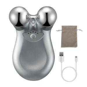 Микротоковой массажер для лица, перезаряжаемый, с роликом для лица и шеи, интеллектуальный массажер для лица с 5 передачами для подтяжки кожи и уменьшения морщин Proxxi, серый