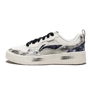 Раннее облако легкие и дышащие низкие кроссовки для скейтбординга мужские LINING, черный/белый