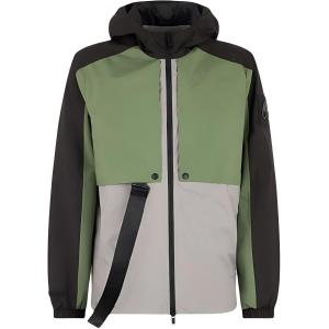 Куртка с ремешком и логотипом Moose Knuckles, черный/forest зеленый/серый