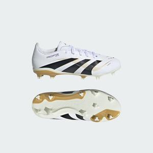Бутсы Adidas Predator League Firm/Multi-Ground Cleats Kids, цвет Cloud White/Core Black/Gold Metallic