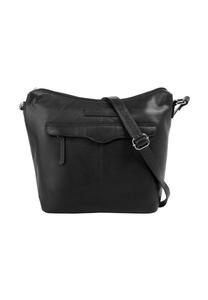 Сумка через плечо, натуральная кожа bruno banani, черный