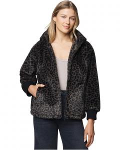 Женская куртка Splendid Lucia Fur Zip-Up, Leopard Print