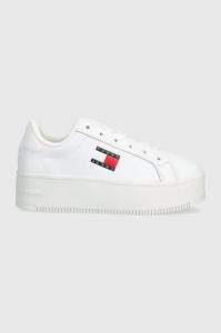 Кожаные кроссовки TJW FLATFORM ESS Tommy Jeans, белый