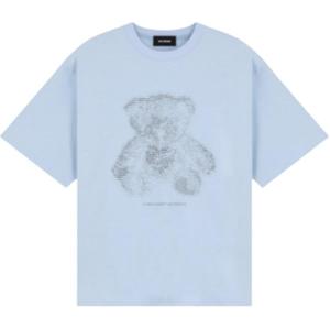 Футболка с принтом медведя WE11DONE, синий