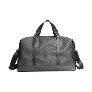 NOMK Спортивная сумка для плавания с ноутбуком через плечо унисекс черная, 6070 Diamond Pattern