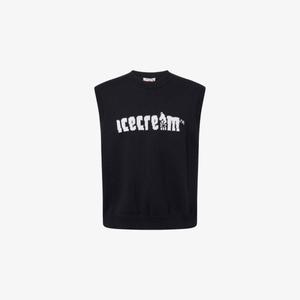 Вязаный жилет Icecream из хлопка с логотипом, черный