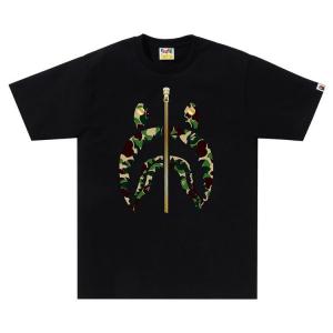 Футболка BAPE ABC Camo Shark Tee, Black/Green
