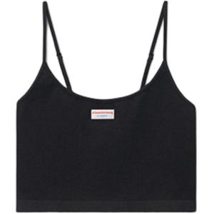 Риб бесшовный топ-ками Alexander Wang, черный