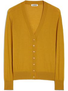 Jil Sander вязаный кардиган, желтый